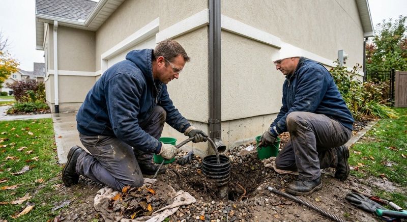 Downspout Blockage Removal in Rochester, NY